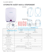 KGC-911100-SM Carpex Klasik Şeffaf Mavi Renk Elektrikli Sensörlü Kağıt Havlu Makinesi - Görsel 8