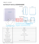 KGC-913010 Carpex Beyaz Renk Prestige Manuel AUTOCUT Çek-Al Hareketli Makine Kağıt Havlu Makinesi (2 YIL GARANTİLİ) - Görsel 10