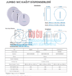 KGC-913042-B Carpex Prestige Beyaz Renk Maxi Jumbo WC Kağıt Dispenseri Aparatı - Görsel 10