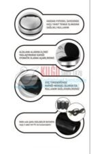 5328 13 LT SİYAH RENK ÇELİK PİLLİ VE SARJ EDİLEBİLİNİR BATARYALI SENSÖRLÜ MUTFAK VE BANYO ÇÖP KOVASI - Görsel 5
