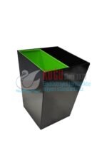 KGS-18965 Çift Bölmeli Konik Kare Geri Dönüşüm Sıfır Atık Çöp Kovası