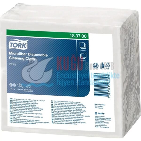KT-183700 Tork Tek Kullanımlık Mikrofiber Temizlik Bezi - Görsel 4