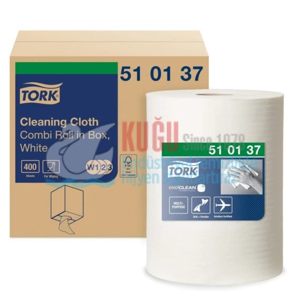 KT-510137 Tork W1 Sistem Kullan-at Temizlik Bezi 400 Yaprak (1 Rulo 152 Metre-Koli İçi 1 Rulo) - Görsel 1