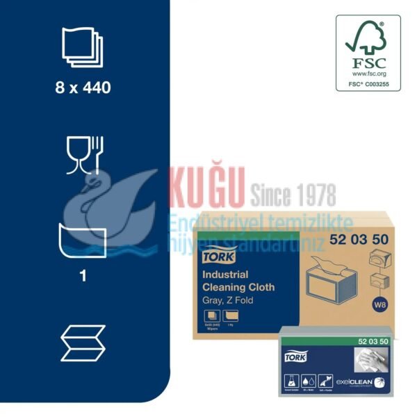 KT-520350 Tork Nonwoven Temizlik Bezi Endüstriyel - Görsel 2