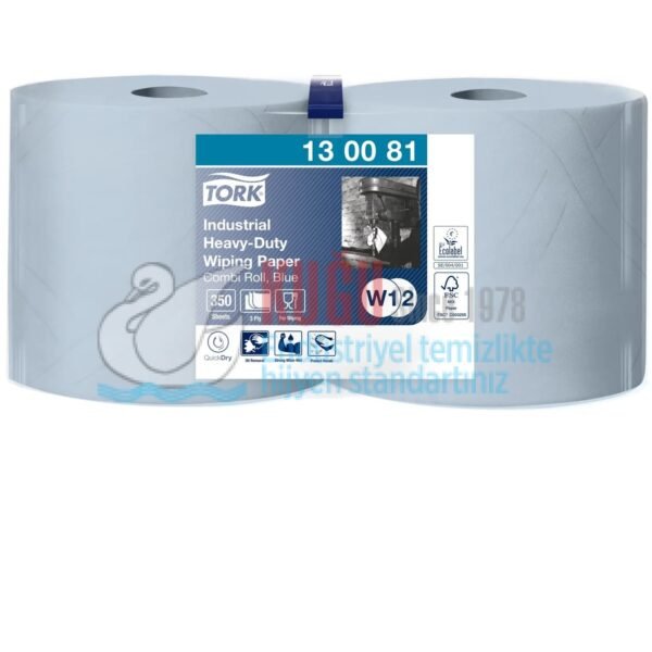 KT-130081 Tork W1 Sistem Endüstriyel Ağır İş Silme Kağıdı (1 Rulo 119 Metre-Koli İçi 2 Rulo) - Görsel 1