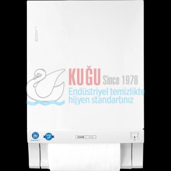 4502000-W Beyaz Renk Cws Paradise Dry Slim Manuel Pamuklu Yıkanabilinir Kumaş Havlu Dispenseri - Görsel 2