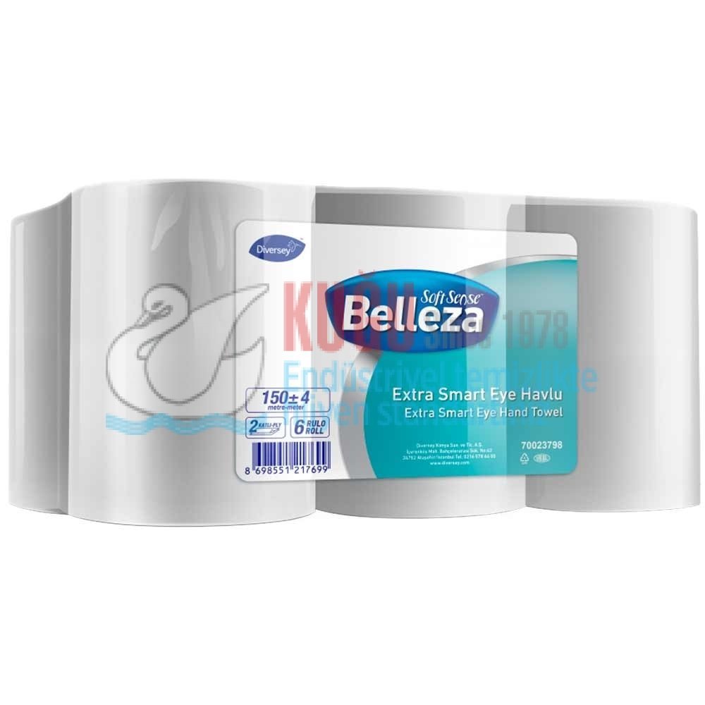 belleza-extra-smart-eye-havlu-ka.jpg 70023798 Diversey Belleza Çift Katlı Extra Smart Eye 21 Cm Sensörlü Havlu Kağıt 6lı 6,87 KG (1 Koli 6 Rulo-1 Rulo 150 Metre) - Görsel 1
