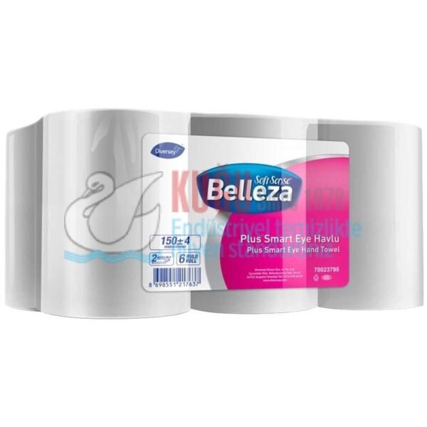 70023795 Diversey Belleza Çift Katlı Plus Smart Eye 21 Cm Hareketli Havlu Kağıt 6'lı (1 Koli 6 Rulo-1 Rulo 150 Metre) 7,76 KG - Görsel 1
