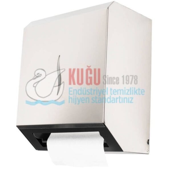 2612 304 KALİTE PASLANMAZ ÇELİK FOTOSELLİ Elektrikli ve Pilli 21 CM KAĞIT HAVLULUK - Görsel 2
