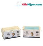 3 KATLI TAM ULTRASONİK BURUN TELLİ CE BELGELİ CERRAHİ MASKE - Görsel 2