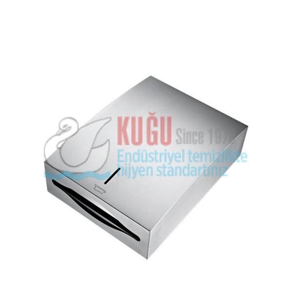 8155 400 Kağıt Kapasiteli 304 S.S. Paslanmaz Çelik Bombe Tasarım Z Katlama Kağıt Havlu Dispenser Aparatı - Görsel 3