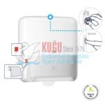 KT-551000 Tork Matic® H1 Sistem Beyaz Manuel Autocut Havlu Kâğıt Rulosu Hareketli Havlu Dispenseri - Görsel 6