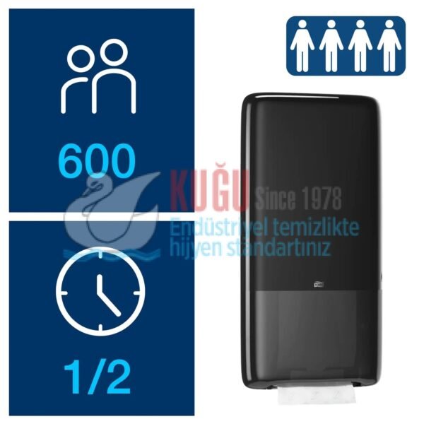KT-552508 Tork PeakServe® H5 Sistem Siyah Continuous™ Havlu Kağıt Dispenseri - Görsel 6