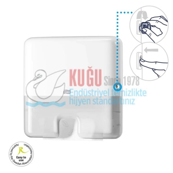 KT-552100 Tork Xpress®  H2 Sistem Beyaz Mini Z Katlı Havlu Dispenseri - Görsel 4