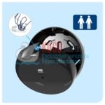 KT-680008 Siyah Tork SmartOne® T8 Sistem Cimri İçten Çekmeli Maxi Tuvalet Kâğıdı Dispenseri - Görsel 4