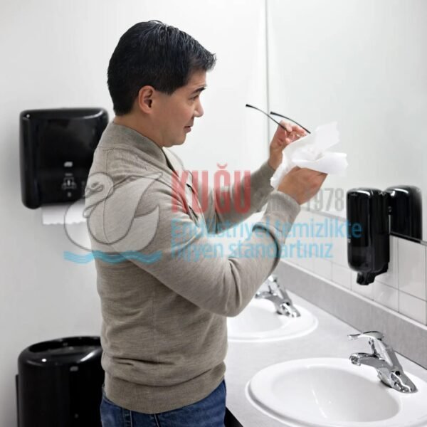 KT-551008 Tork Matic® H1 Sistem Siyah Manuel Autocut Havlu Kâğıt Rulosu Hareketli Havlu Dispenseri - Görsel 3