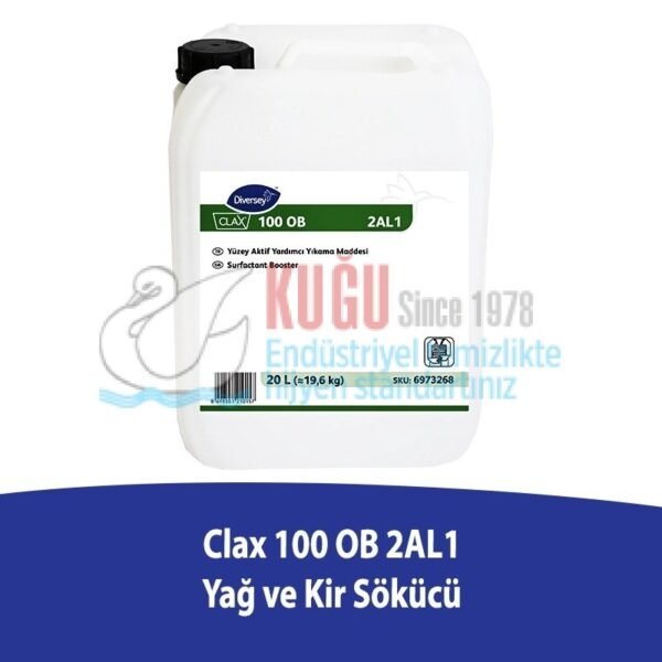6973268 Diversey Clax 100 OB 2AL0 Optik Parlatıcı İlaveli Yağ ve Kir Sökücü 20 Litre - Görsel 1