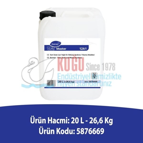 5876669 Diversey Clax Master 12A1 Sert Sular İçin Yağ ve Kir Sökücü 20 Litre - Görsel 2
