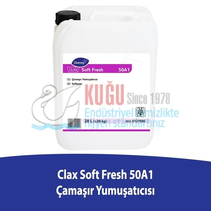 diversey-clax-soft-fresh-50a1-ca.jpg 6127686 Clax Soft Fresh 50A1 Çamaşır Yumuşatıcı 20 Litre - Görsel 1