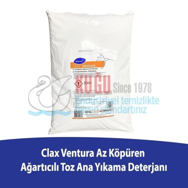 70024578 Diversey Clax Ventura Az Köpüren Ağartıcılı Toz Deterjan 20 Kg - Görsel 1
