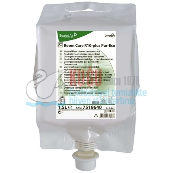 7519640 Diversey Room Care R10 Plus Pur-Eco Ekolojik Nötral Zemin Temizleme Ürünü Konsantre 1,5 L - Görsel 1