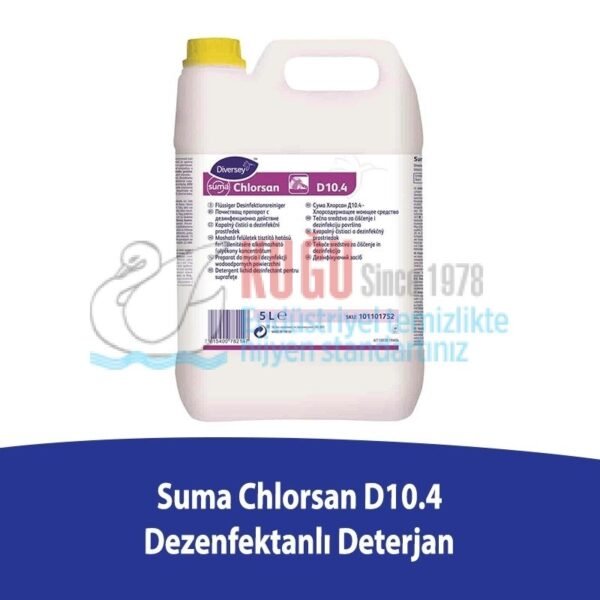 101101752 Diversey Suma Chlorsan D10.4 Dezenfektanlı Deterjan 5 LT - Görsel 1