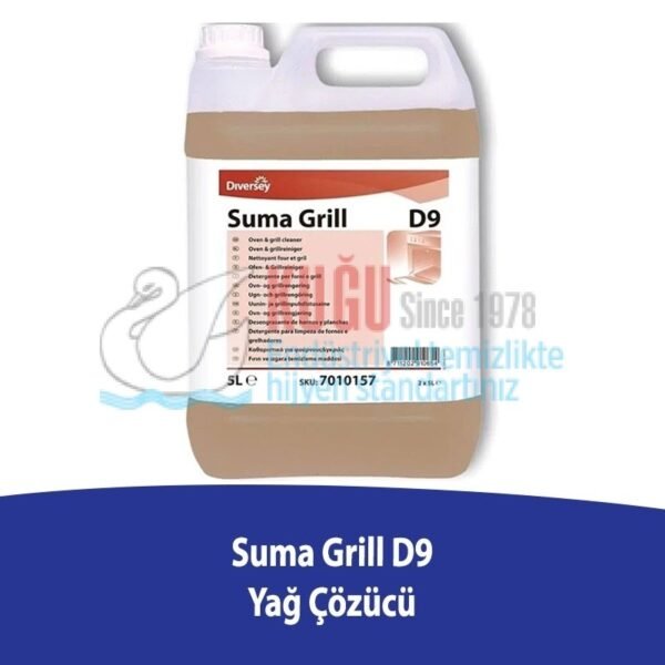 70024193 Diversey Suma Grill D9 Yağ Çözücü 5 L - Görsel 1