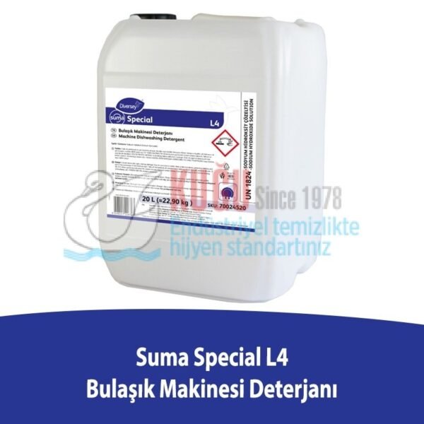 70024520 DİVERSEY SUMA SPECIAL L4 20 LT BULAŞIK MAKİNASI DETERJANI - Görsel 1