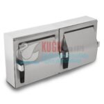 2658 304 Kalite Paslanmaz Çelik Duvara Monte Çiftli WC Tuvalet Kağıtlık