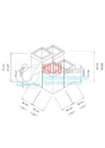 KGD-2278 190 LT 4'LÜ Paslanmaz Çelik Gövdeli Renkli Çemberli Geri Dönüşüm Çöp Kovaları - Görsel 2