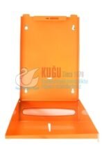 2636-O Turuncu Renk Paslanmaz Çelik 400 Adet Kağıt Kapasiteli Z Katlama El Havlusu Dispenser Aparatı - Görsel 3