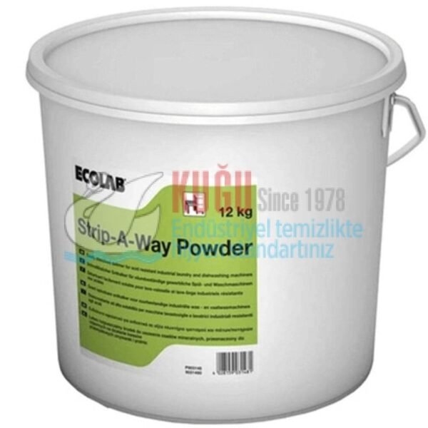 30520 Ecolab Strip A-Way Powder Kireç ve Çimento Kalıntılarını Temizleme Maddesi Toz 12 Kg - Görsel 1