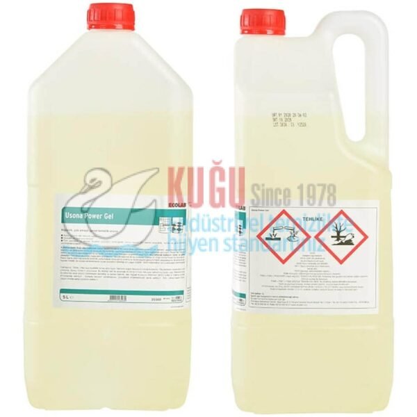 20360 Ecolab Usona Power Gel Antibakteriyel Antifungal Hijyenik Çok Amaçlı Yüzey Temizleyici 5 Kg - Görsel 1