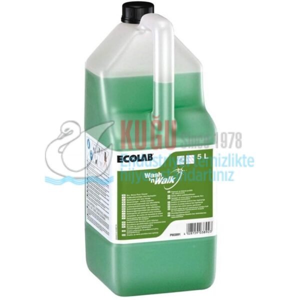 20070 Ecolab Wash'n Walk Durulama Gerektirmeyen Zemin Temizleme Maddesi 5 Lt - Görsel 1