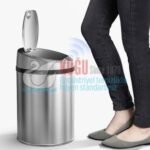 KG-006 6 LT 304 Kalite Paslanmaz Çelik Pilli Sensörlü Çıkarılabilinir İç Kovalı Banyo ve Mutfak Çöp Kovası - Görsel 3