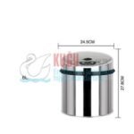 KG-006 6 LT 304 Kalite Paslanmaz Çelik Pilli Sensörlü Çıkarılabilinir İç Kovalı Banyo ve Mutfak Çöp Kovası - Görsel 4