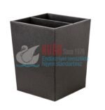 DK-2055987 Çift Gözlü Deri Kaplama Konik Otel Tipi Geri Dönüşüm Çöp Kovası
