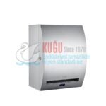 8154 304 Kalite Satine Paslanmaz Çelik Bombe Tasarım Sensörlü ve Fotoselli  21 Cm Hareketli Havlu Dispenser Aparatı (Elektrikli ve Pilli) - Görsel 2