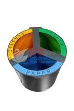 KGST-0032222-03 Üç Bölmeli 21 LT (7+7+7) 430 S.S. Paslanmaz Çelik Üzeri Elektrostatik Toz Fırın Boyalı Geri Dönüşüm Ünitesi
