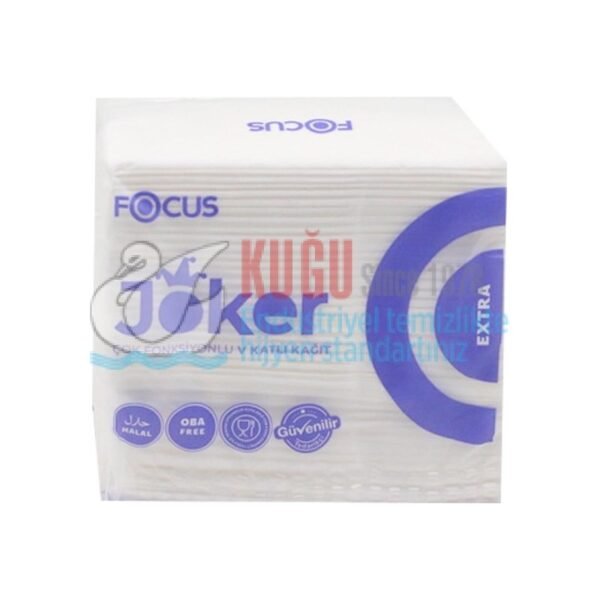 50005080 Focus Extra Çift Katlı Joker V Katlı Kağıt Peçete (1 Paket 250 Adet- Koli İçi 30 Paket) 9,144 Kg - Görsel 2