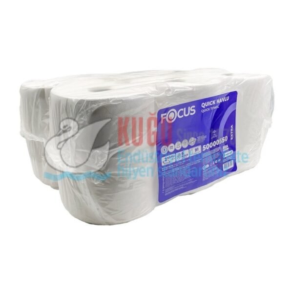50000550 Focus Extra Quick Hareketli Havlu 91 Metre 6'Lı 20,7 Cm 5,034 Kg (1 Rulo 91 Metre-Koli İçi 6 Rulo) - Görsel 3