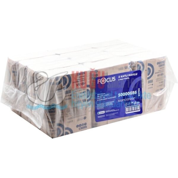 50000686 Focus Extra Z Katlı Kağıt Havlu (1 Paket 200 Adet-Koli İçi 12 Paket) 4,8 Kg - Görsel 3