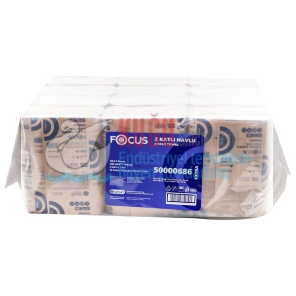 50000686 Focus Extra Z Katlı Kağıt Havlu (1 Paket 200 Adet-Koli İçi 12 Paket) 4,8 Kg - Görsel 4
