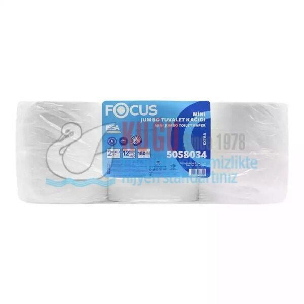 50003077 Focus Mini Jumbo Tuvalet Kağıdı Gofrajlı 12Li 150 Mt - Görsel 2