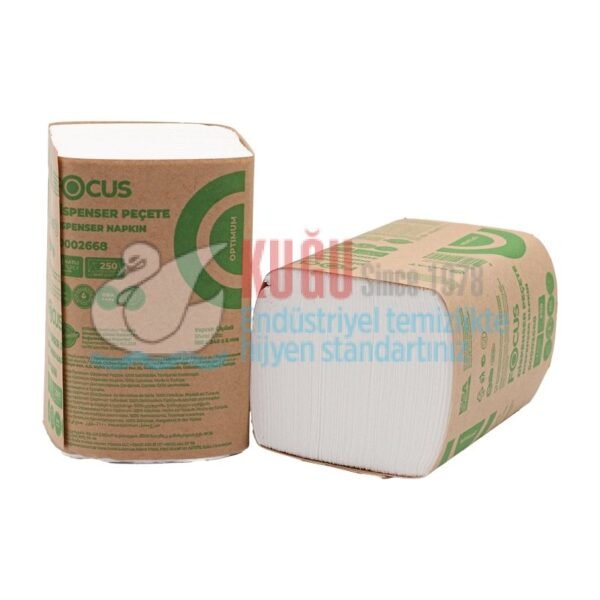 50002668 Focus Optimum Tek Katlı Dispenser Peçete 18 x 24 cm (1 Paket 250 Adet-Koli İçi 18 Paket) 3,3 Kg - Görsel 6