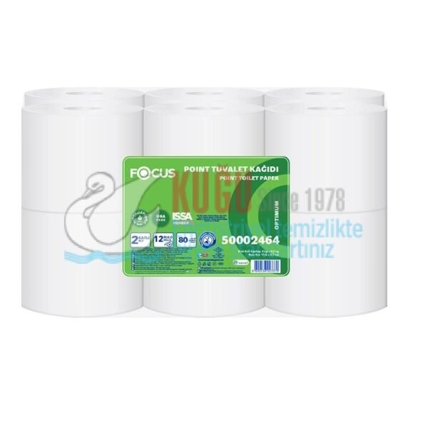 50002464 Focus Optimum İçten Çekmeli Mini Cimri Pinti WC Tuvalet Kağıdı (1 Rulo 80 Metre-Koli İçi 12 Rulo) - Görsel 2