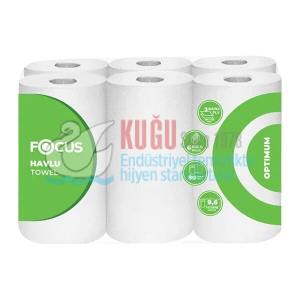 50002570 Focus Optimum Çift Katlı Kağıt Havlu (1 Paket 6 Adet-1 Koli 4 Paket) 1,98 Kg - Görsel 2