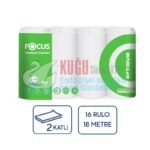 50001478 Focus Optimum Çift Katlı Tuvalet Kağıdı Çift Katlı 150 Yaprak 18 Metre (1 Paket 16 Adet-1 Koli 3 Paket) 3 Kg