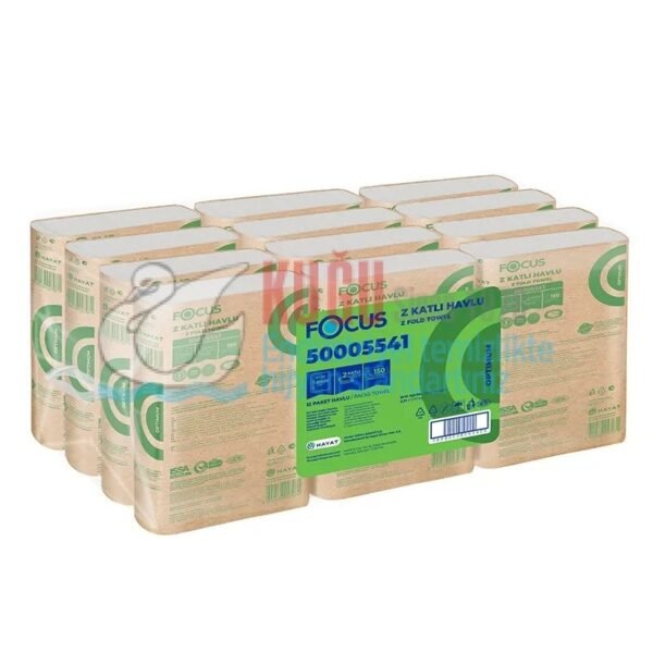 50005541 Focus Optimum Z Katlı Kağıt Havlu 150Li 12 Paket YENİ 20x20 Cm - Görsel 2
