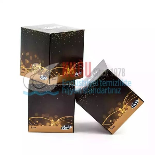 50004158 Focus Papia 3 Katlı Küp Kutu Mendil 2,4 kg 48'li 20 Paket (1 Paket 48 Yaprak-Koli İçi 20 Paket) - Görsel 2